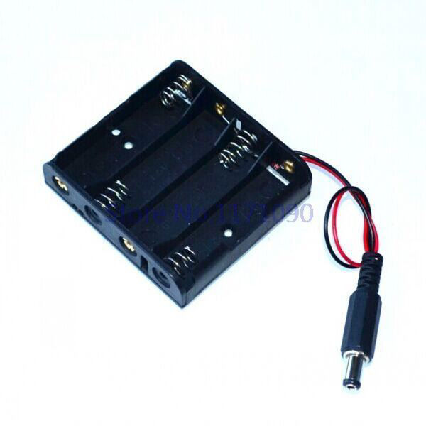 Foto de Base de baterías, 4 pilas, modelo AA, con conector, portapilas