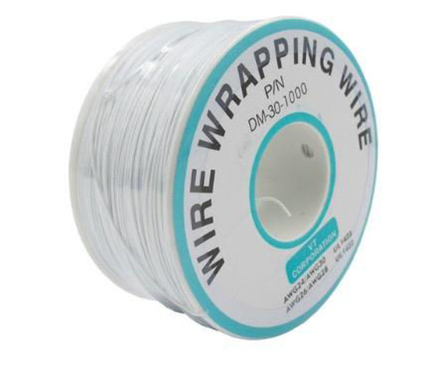 Cable Blanco AWG30 de Silicona, 250mts