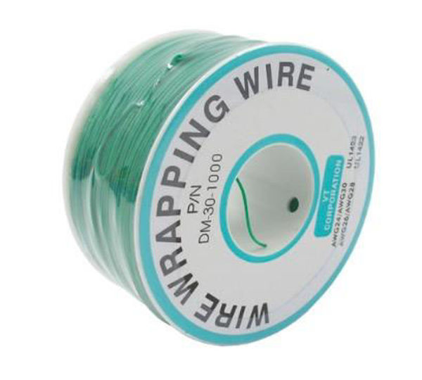 Cable Verde AWG30 de Silicona, 250mts